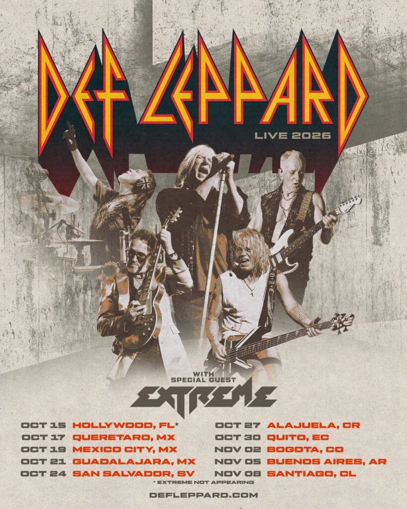 Def Leppard ツアーパンフレット 4冊セット Def Leppard Announce 2026 Mexico & South America Tour Dates | Def